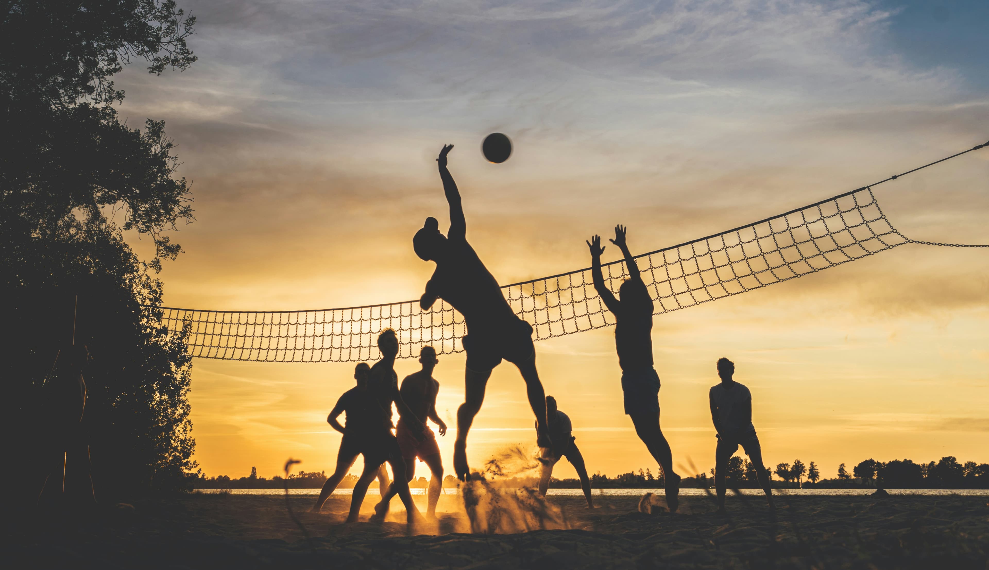 People playing outdoor sports